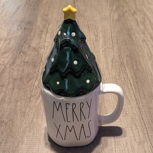 Rae Dunn Christmas Mug with Lid